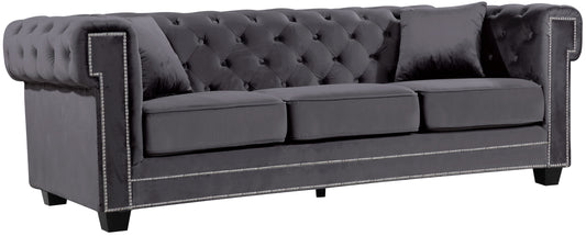 Bowery Grey Velvet Sofa