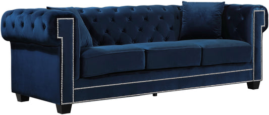 Bowery Navy Velvet Sofa