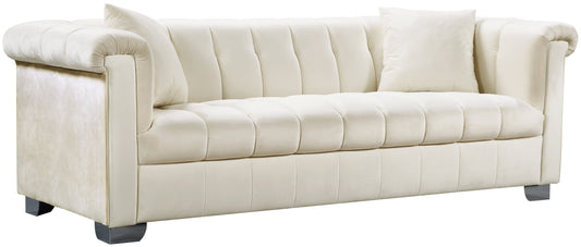 Kayla Cream Velvet Sofa