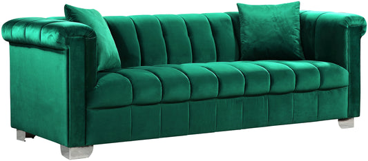 Kayla Green Velvet Sofa