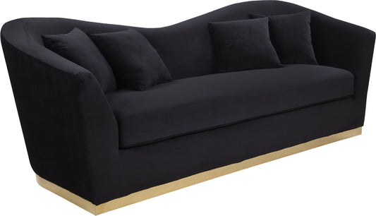 Arabella Black Velvet Sofa