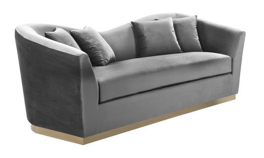 Arabella Grey Velvet Sofa