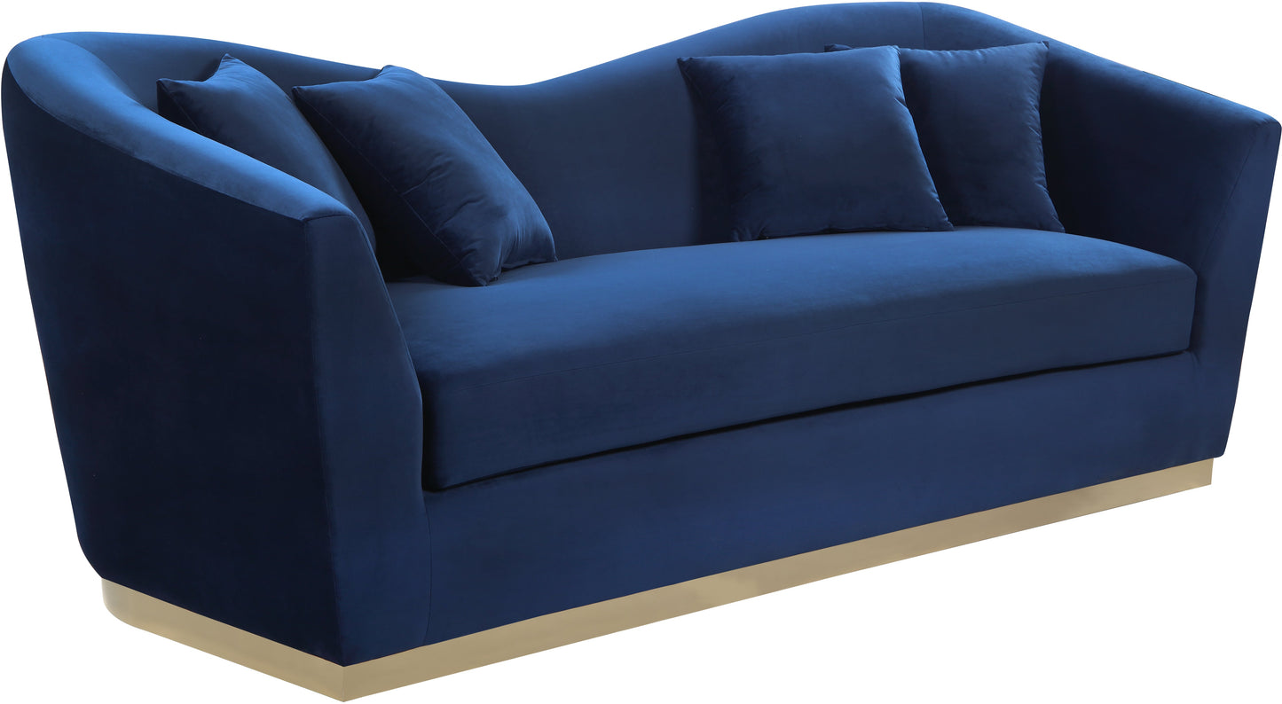 Arabella Navy Velvet Sofa