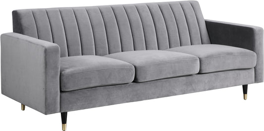 Lola Grey Velvet Sofa