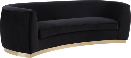 Julian Black Velvet Sofa