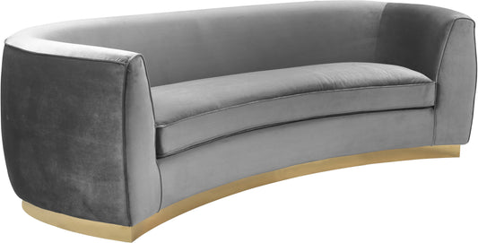 Julian Grey Velvet Sofa