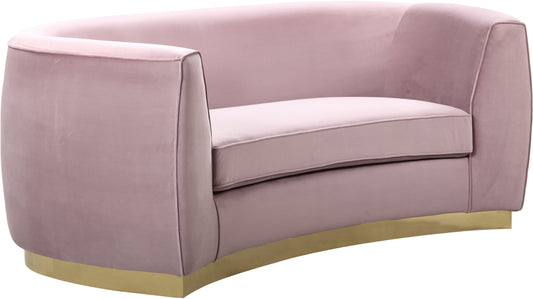 Julian Pink Velvet Loveseat