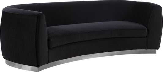 Julian Black Velvet Sofa