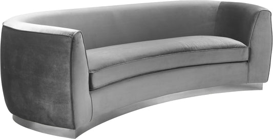 Julian Grey Velvet Sofa