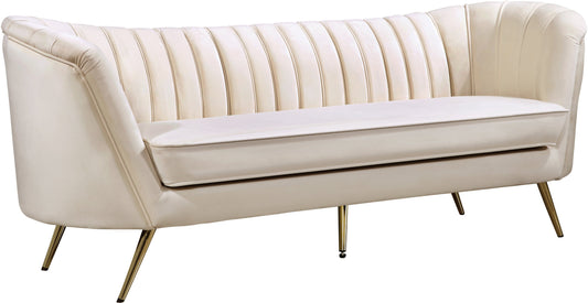 Margo Cream Velvet Sofa