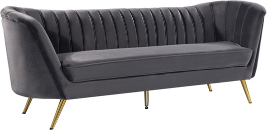 Margo Grey Velvet Sofa