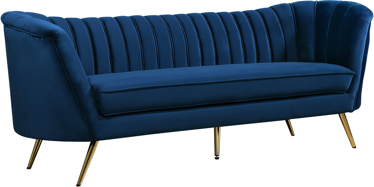 Margo Navy Velvet Sofa