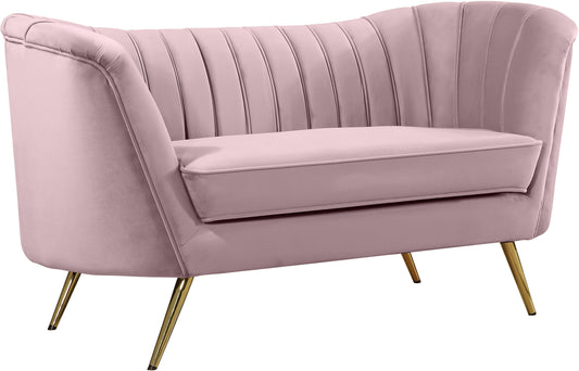 Margo Pink Velvet Loveseat