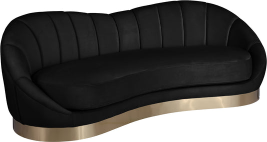 Shelly Black Velvet Sofa