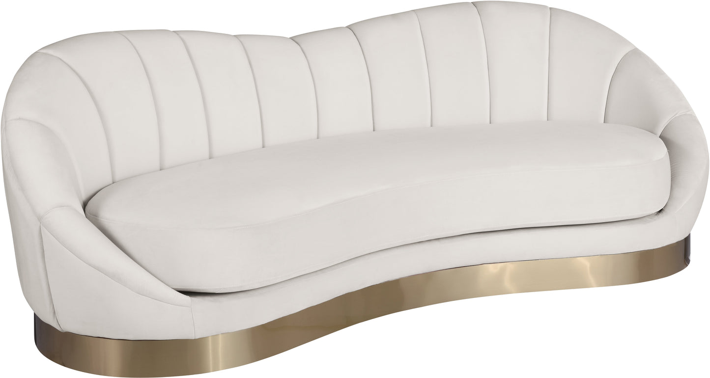 Shelly Cream Velvet Sofa