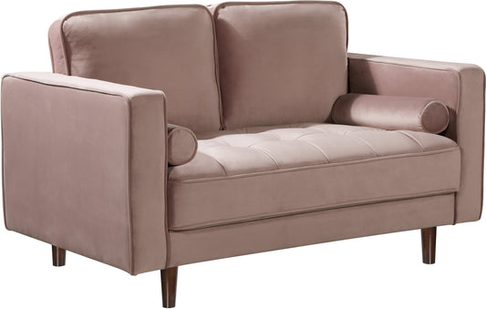 Emily Pink Velvet Loveseat