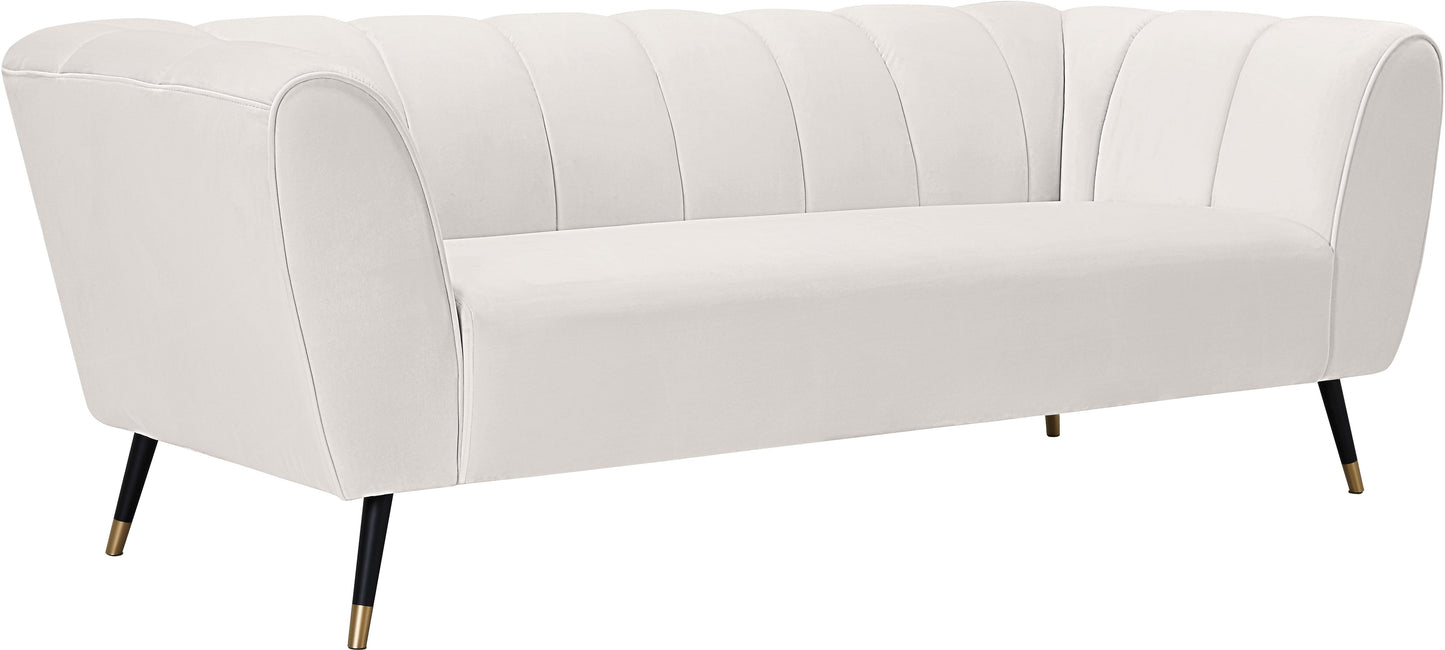 Beaumont Cream Velvet Sofa