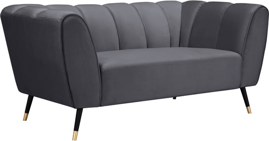 Beaumont Grey Velvet Loveseat