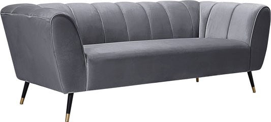 Beaumont Grey Velvet Sofa