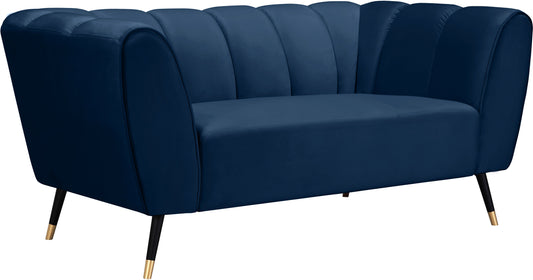 Beaumont Navy Velvet Loveseat