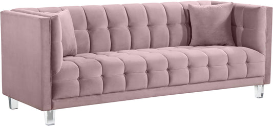 Mariel Pink Velvet Sofa