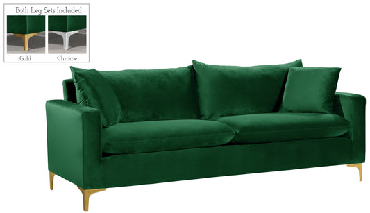 Naomi Green Velvet Sofa