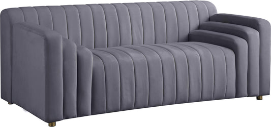 Naya Grey Velvet Loveseat