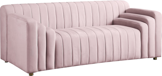 Naya Pink Velvet Loveseat