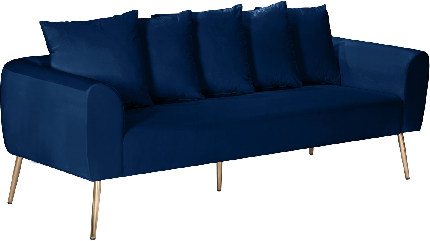 Quinn Navy Velvet Sofa