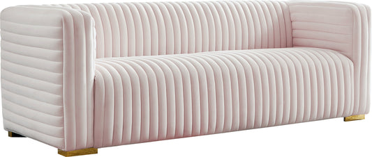 Ravish Pink Velvet Sofa