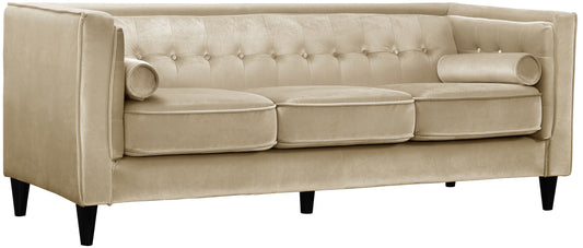 Taylor Beige Velvet Sofa