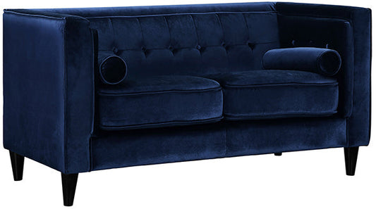 Taylor Navy Velvet Loveseat