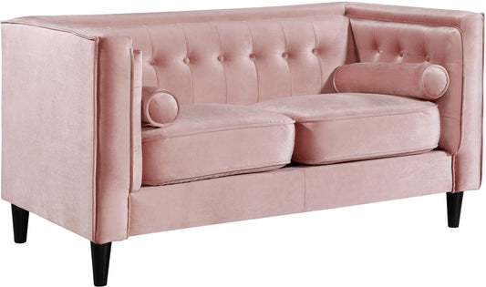 Taylor Pink Velvet Loveseat