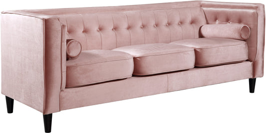 Taylor Pink Velvet Sofa