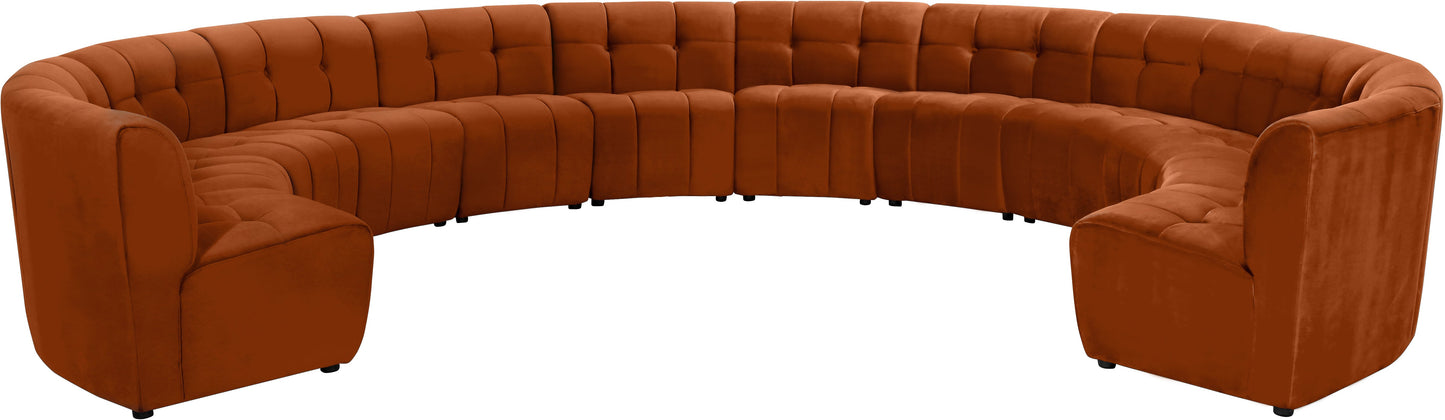 Limitless Cognac Velvet 12pc. Modular Sectional