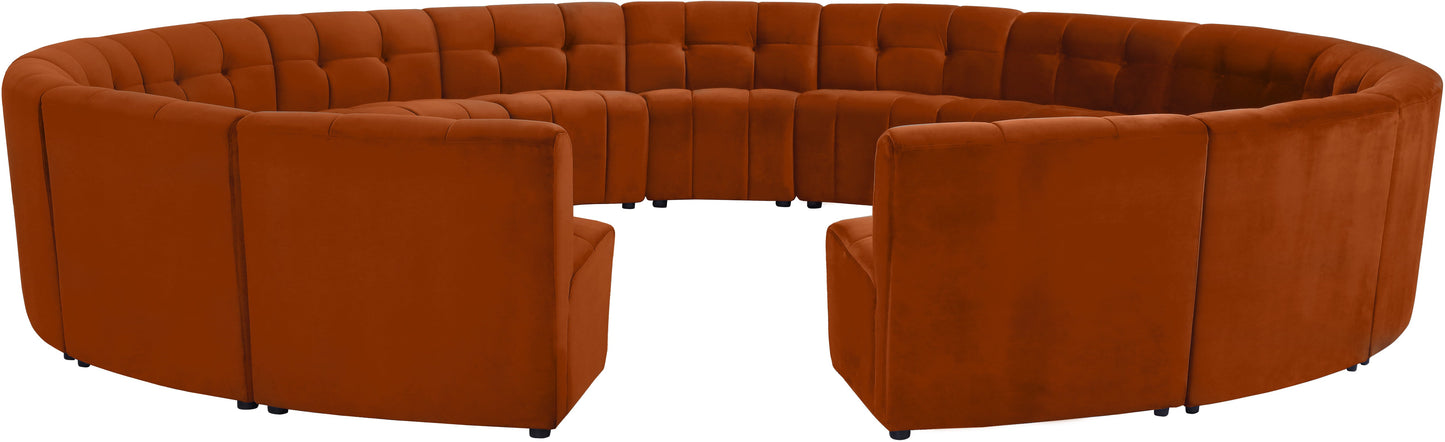 Limitless Cognac Velvet 15pc. Modular Sectional