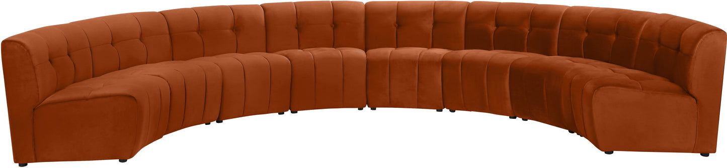 Limitless Cognac Velvet 8pc. Modular Sectional