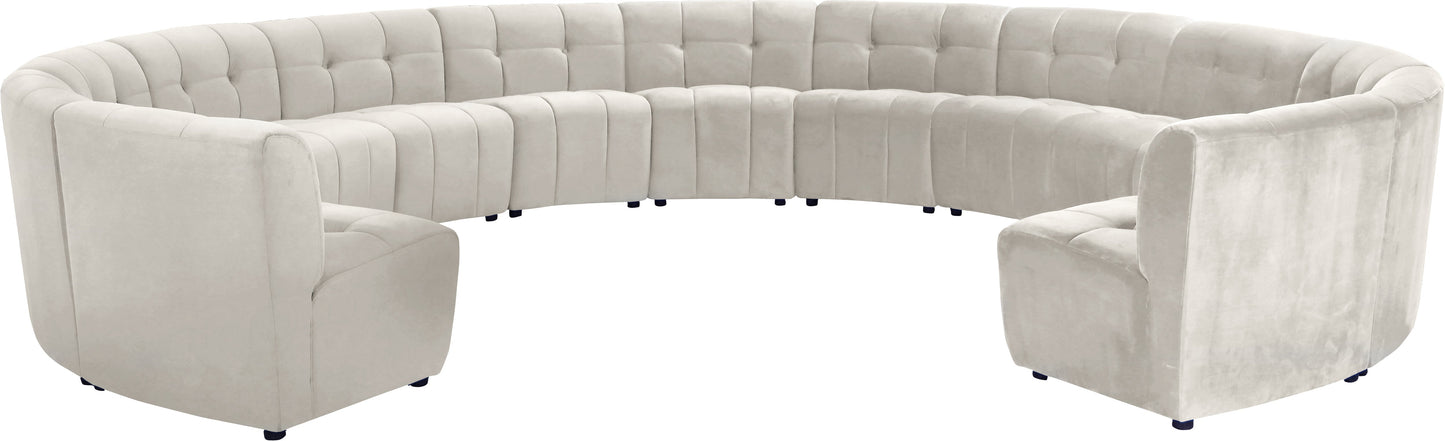 Limitless Cream Velvet 13pc. Modular Sectional