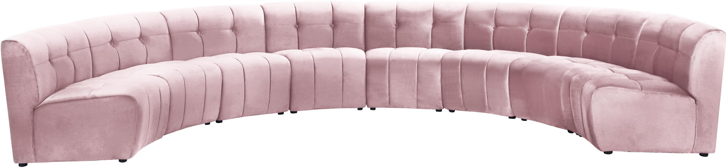 Limitless Pink Velvet 8pc. Modular Sectional