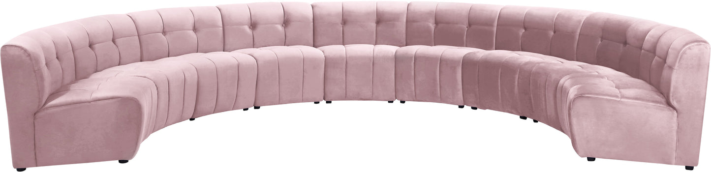 Limitless Pink Velvet 9pc. Modular Sectional