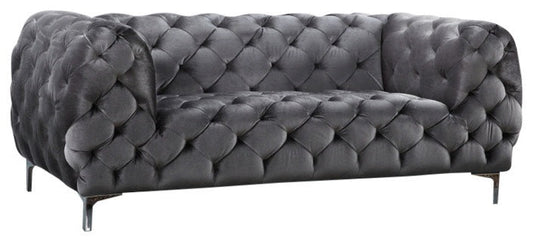 Mercer Grey Velvet Loveseat