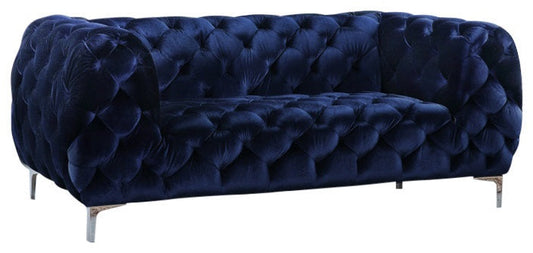 Mercer Navy Velvet Loveseat