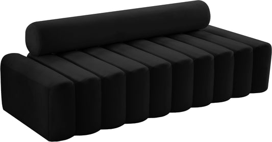 Melody Black Velvet Sofa