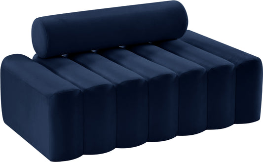 Melody Navy Velvet Loveseat