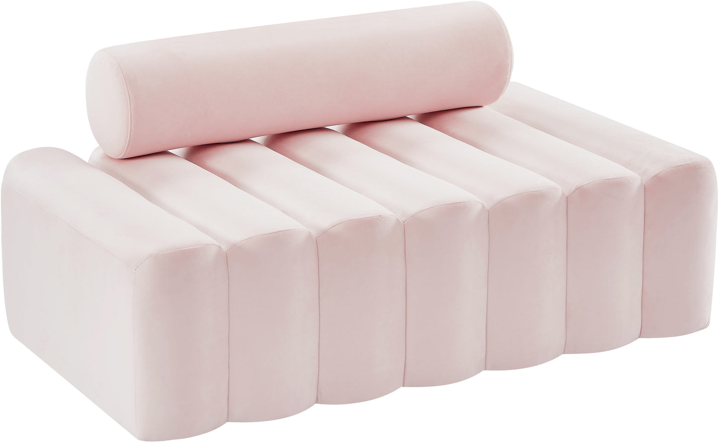 Melody Pink Velvet Loveseat