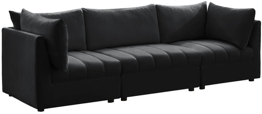 Jacob Black Velvet Modular Sofa