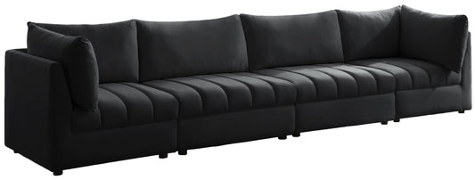 Jacob Black Velvet Modular Sofa