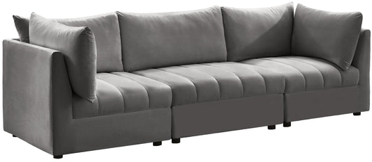 Jacob Grey Velvet Modular Sofa