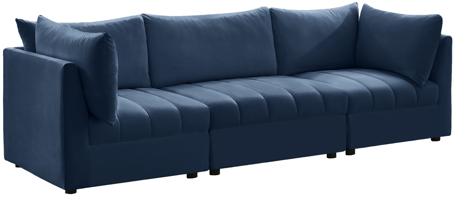 Jacob Navy Velvet Modular Sofa