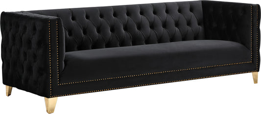 Michelle Black Velvet Sofa